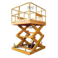 Custom wide platform fixed scissor lift aerial electric scissor lift hydraulic platform